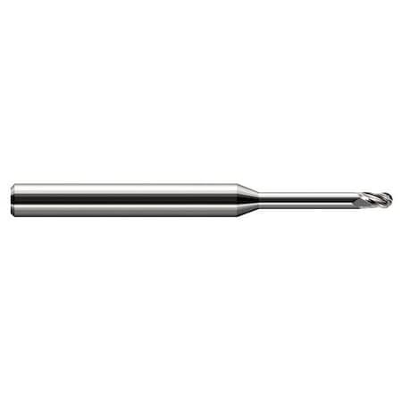Harvey Tool 0.0050 in. Cutter dia x 0.0070 in. Length of Cut x 0.0400 in. Reach Carbide Ball End Mill, 3 Flutes 34205